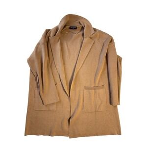 Lane Bryant 18/20 Tan Long Knit Cardigan Sweater Heavyweight With Pockets 2x